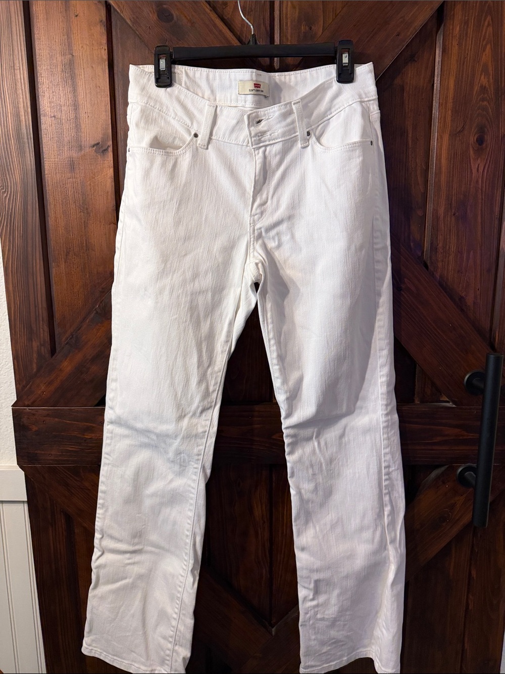 Vintage Levi's Women's White Flared Jeans